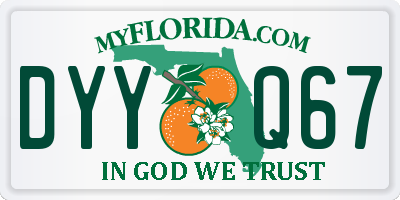 FL license plate DYYQ67