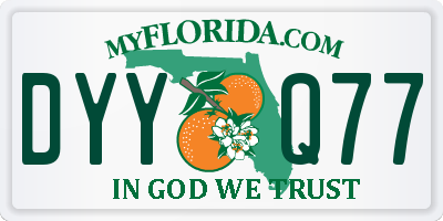 FL license plate DYYQ77