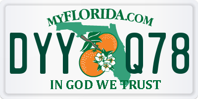 FL license plate DYYQ78
