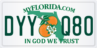 FL license plate DYYQ80