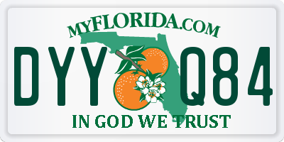 FL license plate DYYQ84