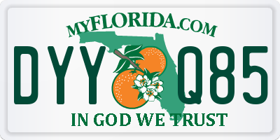 FL license plate DYYQ85