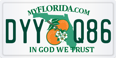 FL license plate DYYQ86