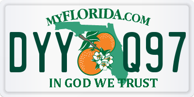 FL license plate DYYQ97