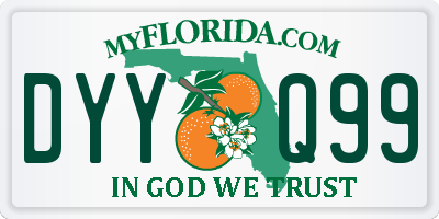 FL license plate DYYQ99