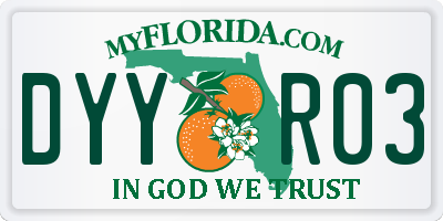 FL license plate DYYR03
