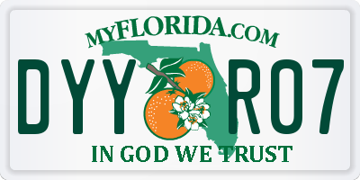 FL license plate DYYR07