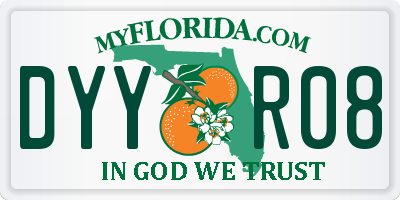 FL license plate DYYR08