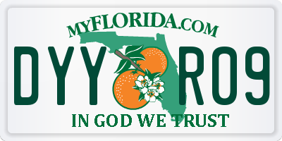 FL license plate DYYR09