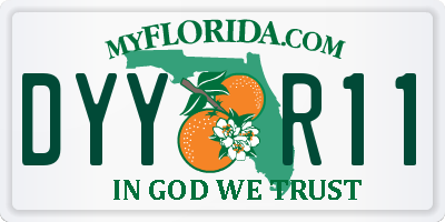 FL license plate DYYR11