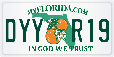 FL license plate DYYR19