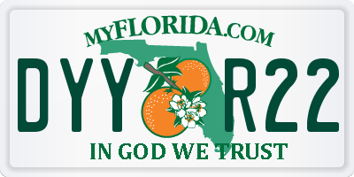 FL license plate DYYR22