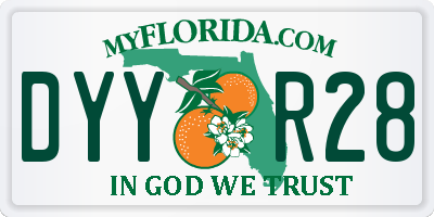 FL license plate DYYR28