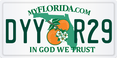 FL license plate DYYR29