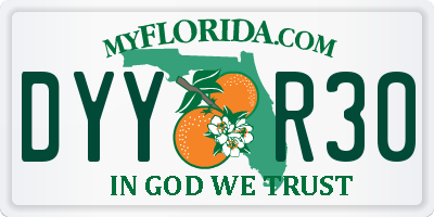 FL license plate DYYR30