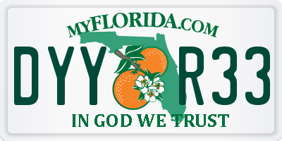 FL license plate DYYR33