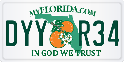 FL license plate DYYR34
