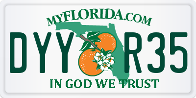 FL license plate DYYR35