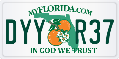 FL license plate DYYR37