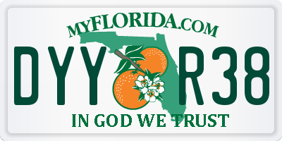 FL license plate DYYR38
