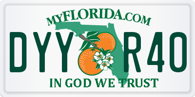 FL license plate DYYR40