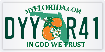 FL license plate DYYR41