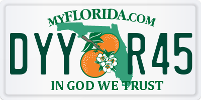 FL license plate DYYR45