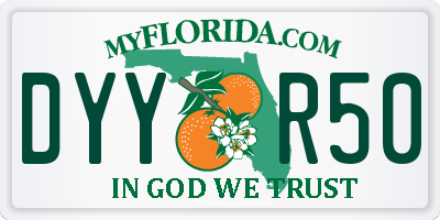 FL license plate DYYR50