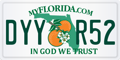 FL license plate DYYR52