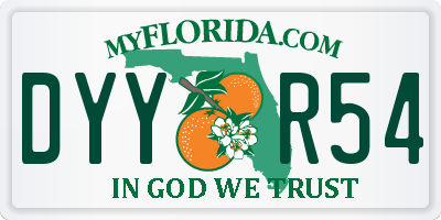 FL license plate DYYR54