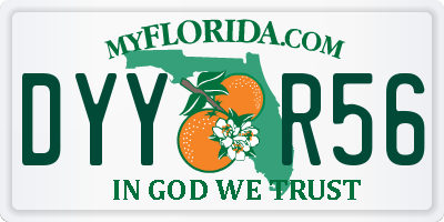 FL license plate DYYR56