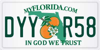 FL license plate DYYR58