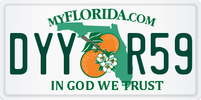 FL license plate DYYR59