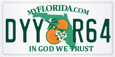 FL license plate DYYR64