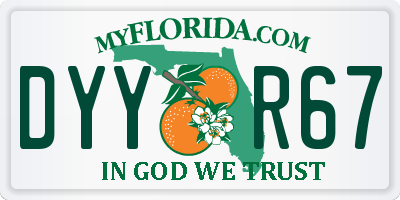 FL license plate DYYR67