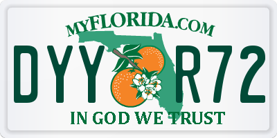 FL license plate DYYR72