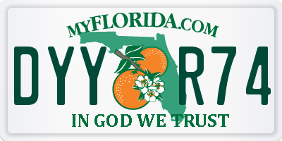 FL license plate DYYR74