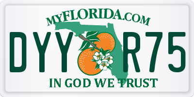 FL license plate DYYR75