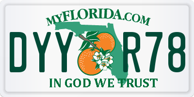 FL license plate DYYR78