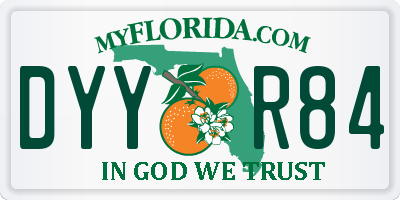 FL license plate DYYR84