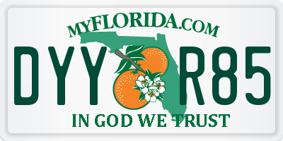 FL license plate DYYR85