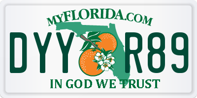 FL license plate DYYR89