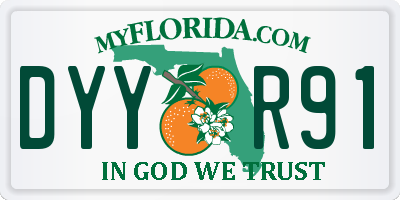 FL license plate DYYR91