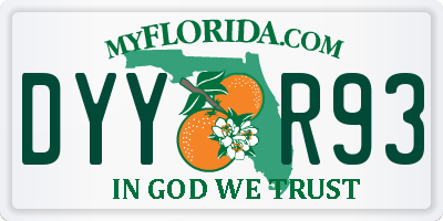 FL license plate DYYR93