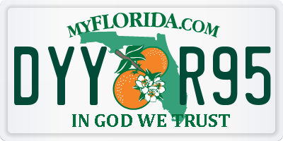 FL license plate DYYR95