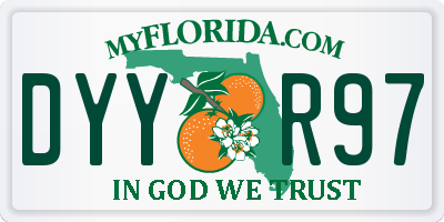 FL license plate DYYR97