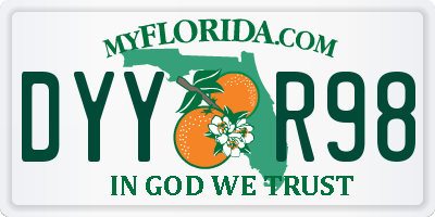 FL license plate DYYR98