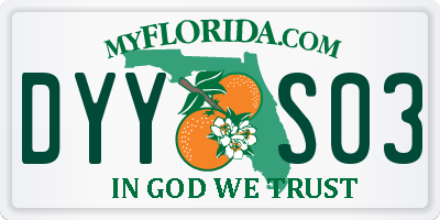 FL license plate DYYS03