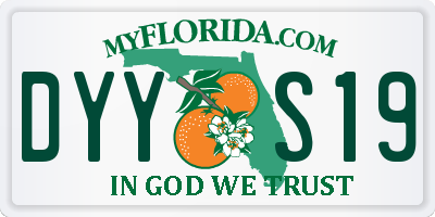 FL license plate DYYS19