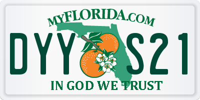 FL license plate DYYS21